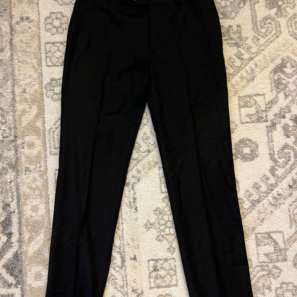 Calvin Klein Men's Classic Black Slim Fit Dress Pants Wool Blend 32W x 30L